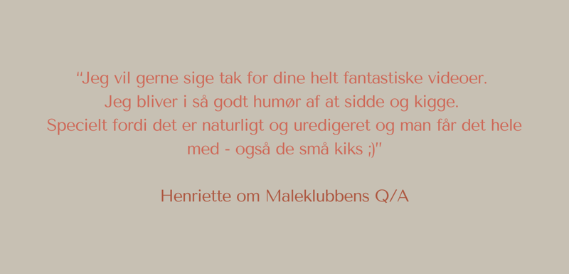 Henriette om Maleklubbens Q/A
